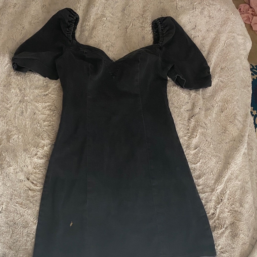 Urban Outfitters Black Puff Sleeve Mini Dress - Picture 5 of 7